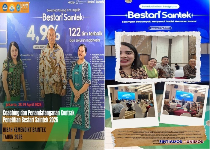TIM DOSEN UNIMOR RAIH PENDANAAN PROGRAM PENELITIAN BESTARI SAINTEK HIBAH DPPM KEMENDIKTISAINTEK TA. 2026